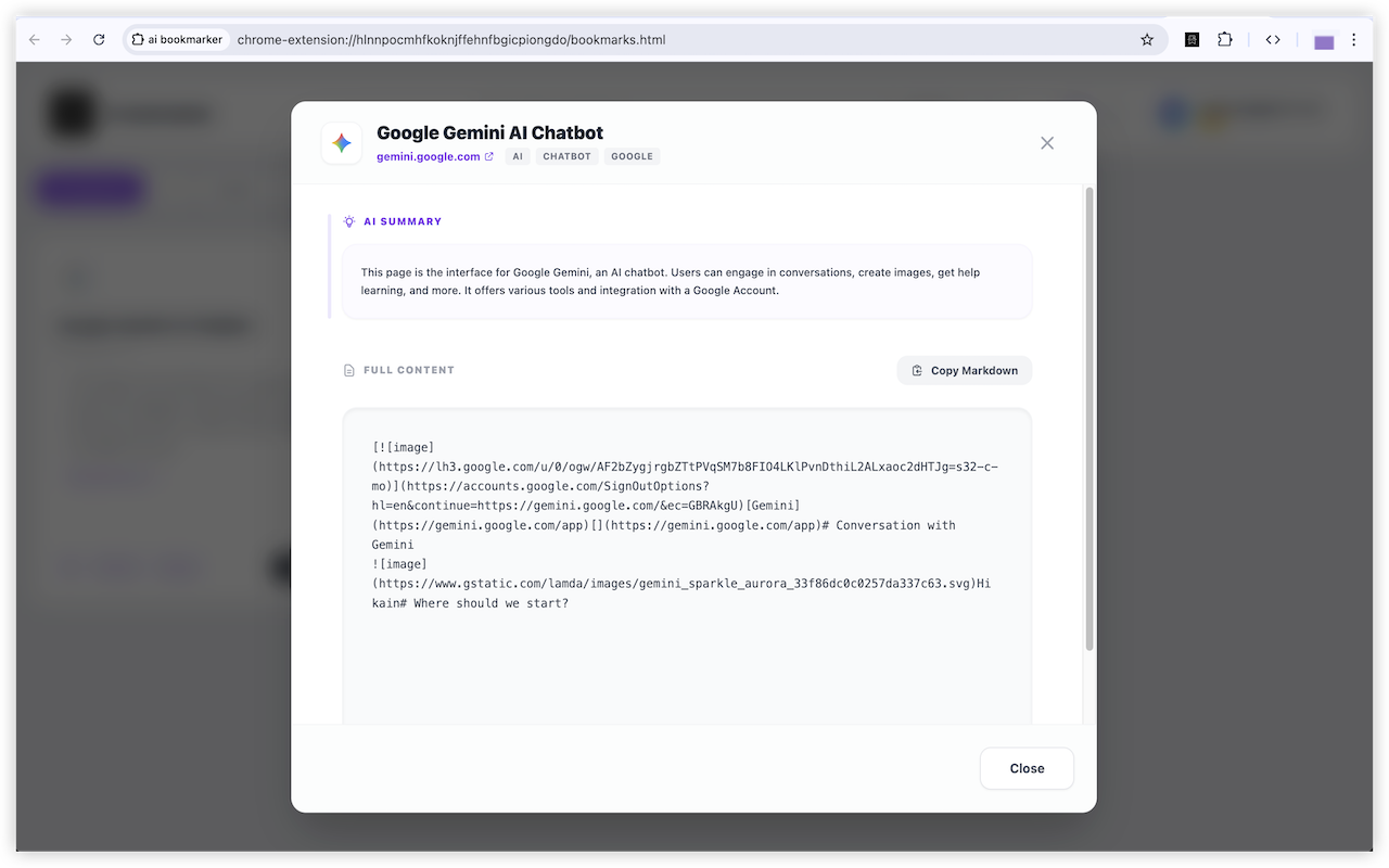 AIBookmarker: AI Web Clipper - 截图 2