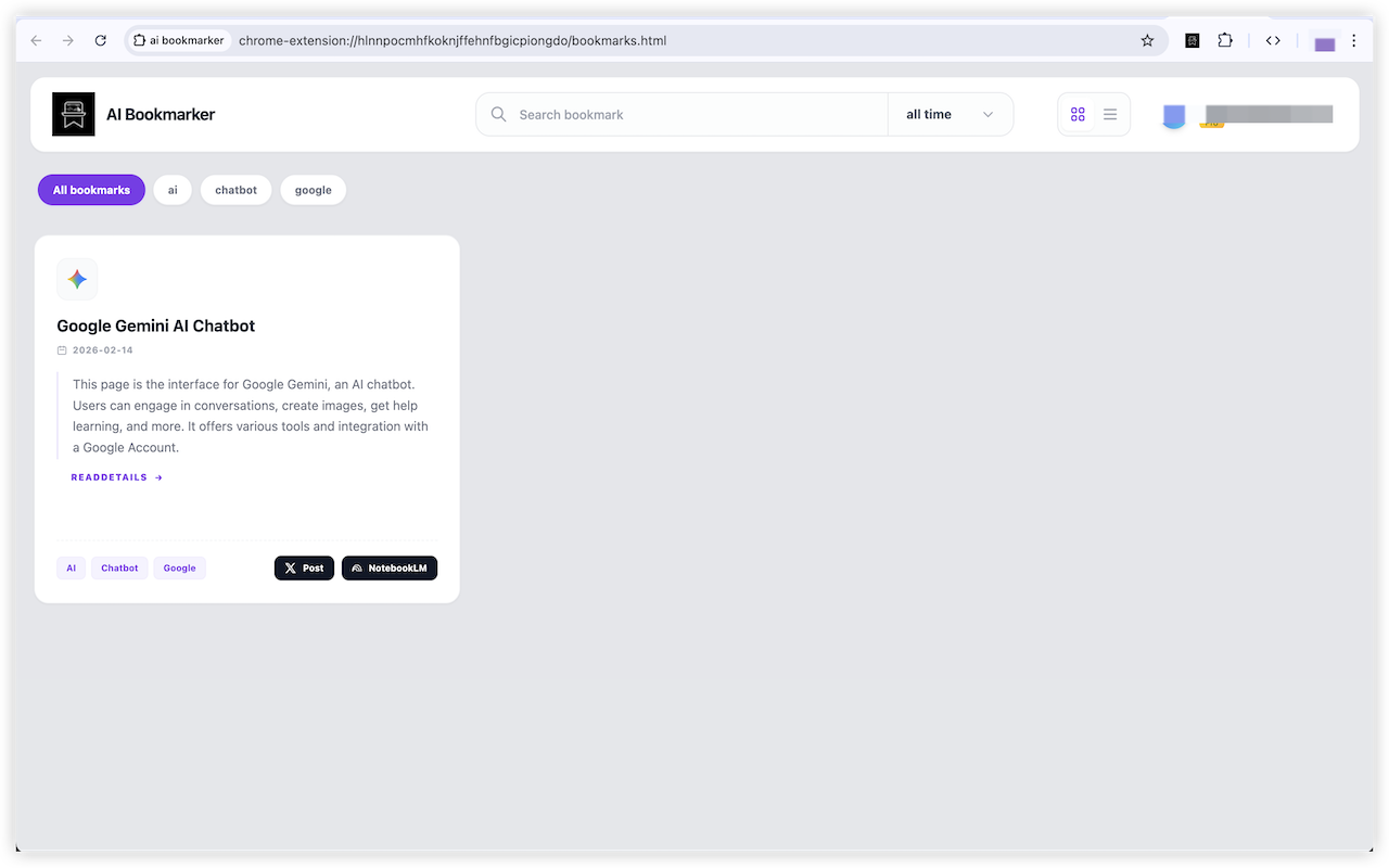 AIBookmarker: AI Web Clipper - 截图 3