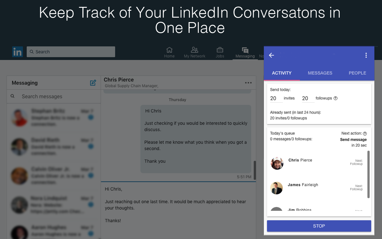 InTouch: LinkedIn Messages & Contacts Manager - 截图 2