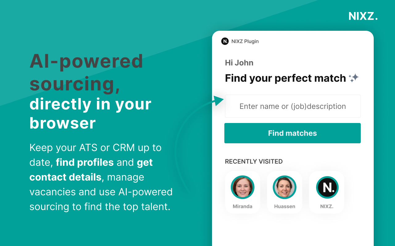 NIXZ Plugin: AI recruiting software - 截图 4