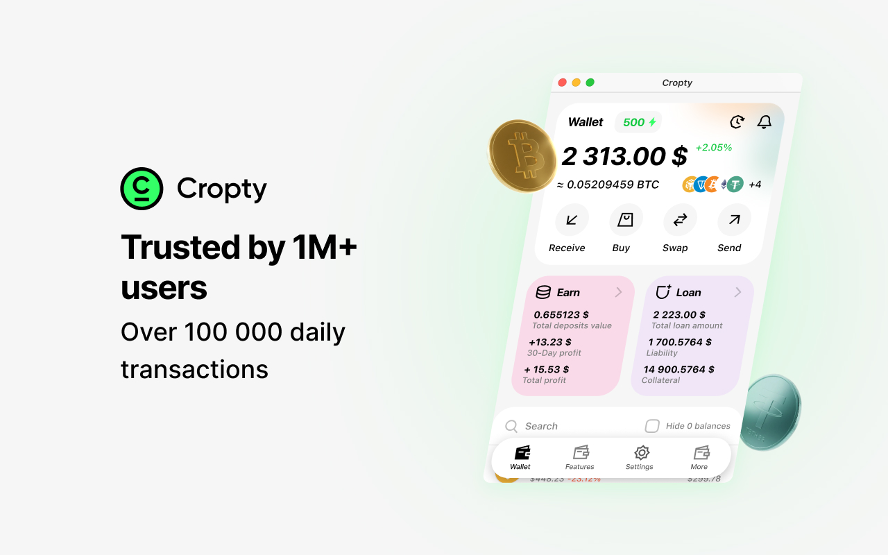 Crypto wallet – Bitcoin & USDT - 截图 2