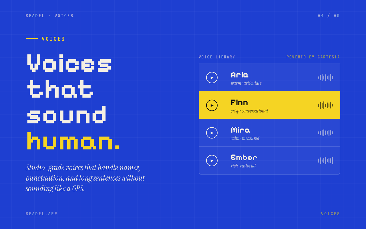 Readel: Text to Speech — Read Aloud & TTS Voice Reader - 截图 2