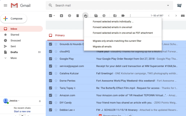 Multi Email Forward by cloudHQ - 截图 2