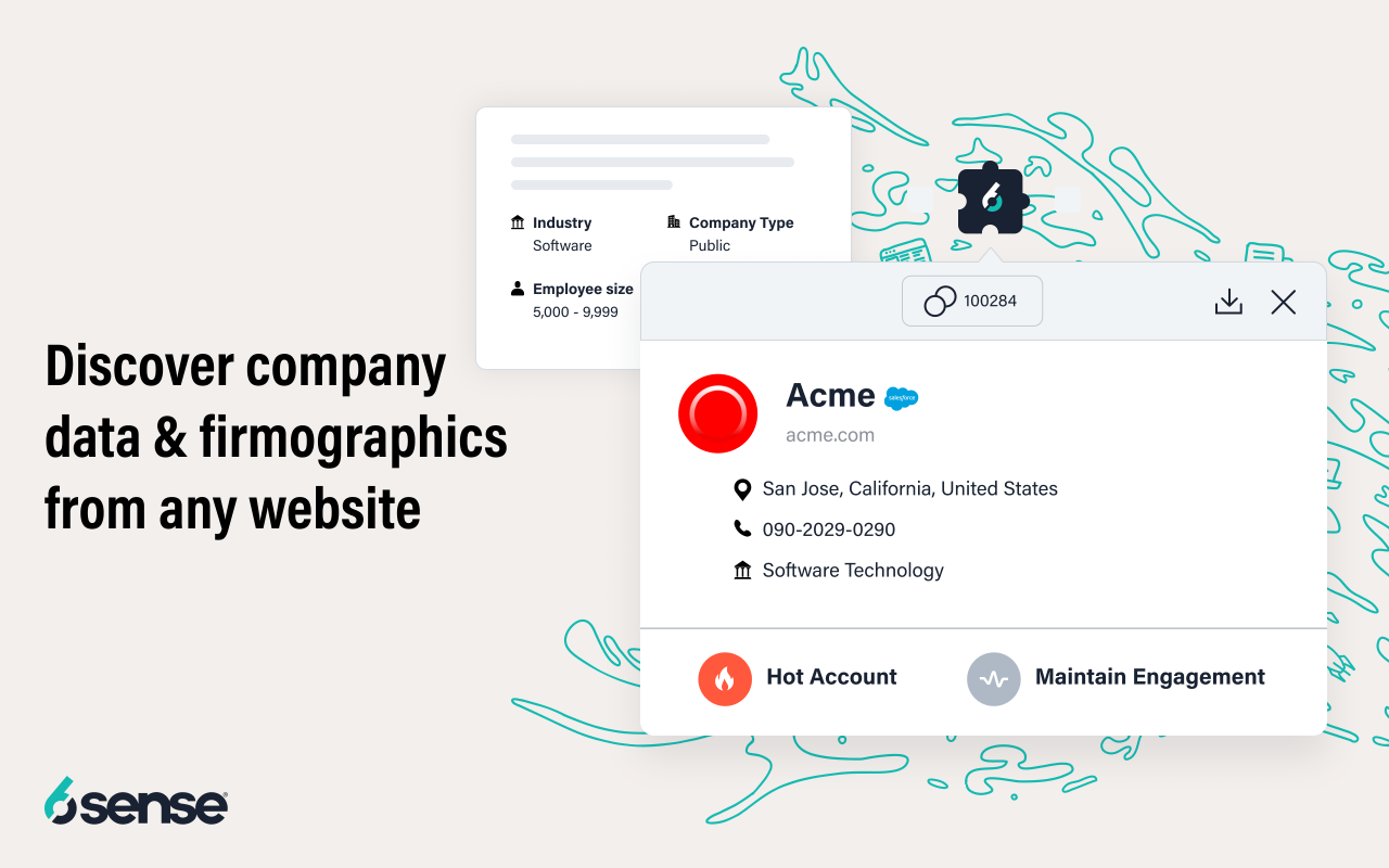 6sense Chrome Extension – Find & Engage Prospects - 截图 2