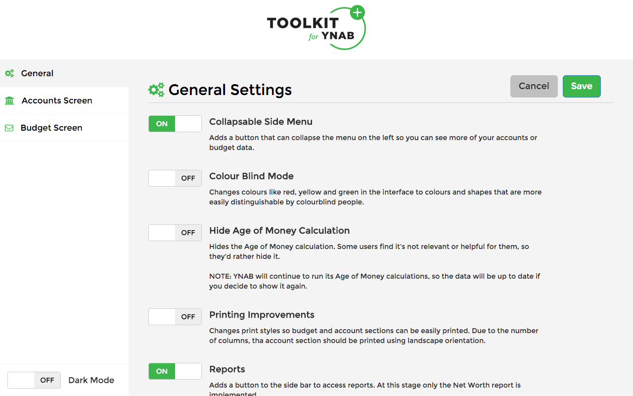 Toolkit for YNAB - 截图 3