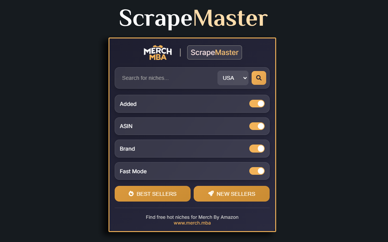 ScrapeMaster | Merch MBA - 截图 1
