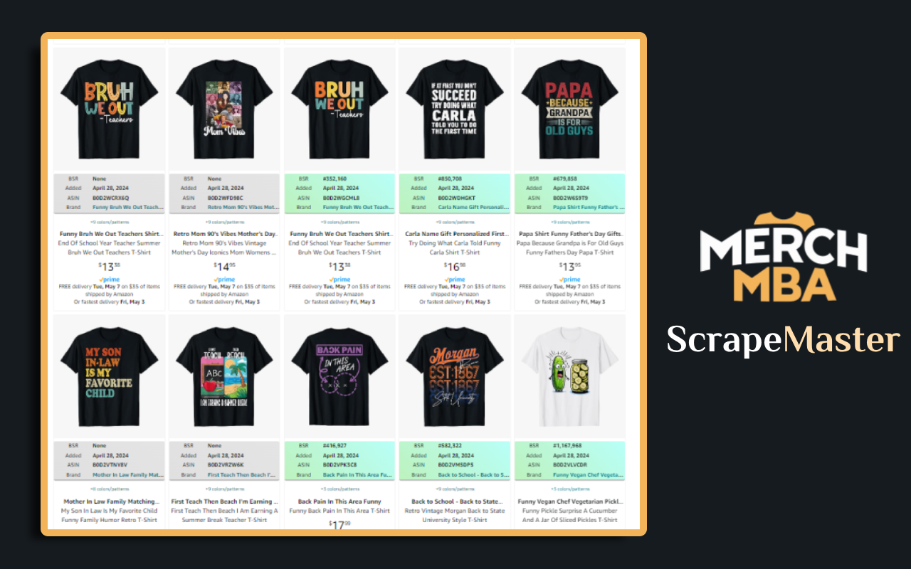 ScrapeMaster | Merch MBA - 截图 3