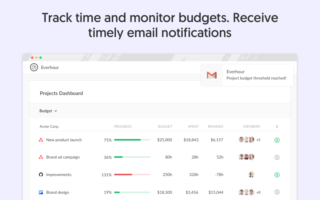 Everhour — Time Tracking, Budgets, Expenses - 截图 3