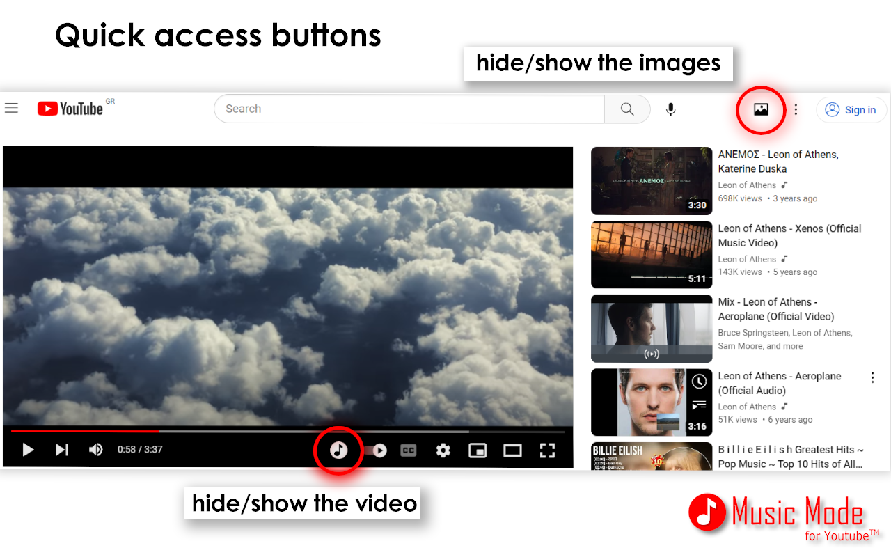 Music Mode for YouTube™ - 截图 3