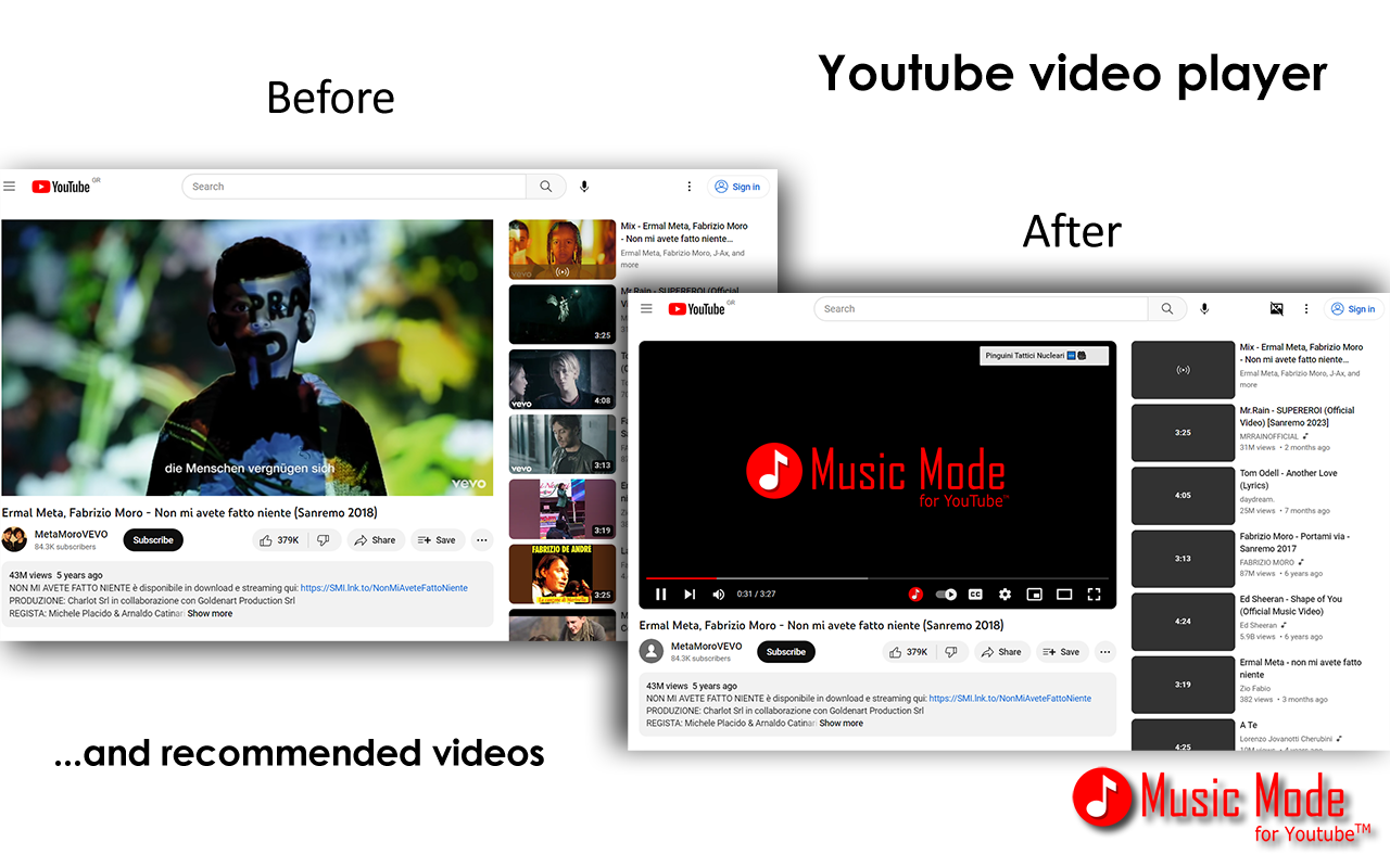 Music Mode for YouTube™ - 截图 4