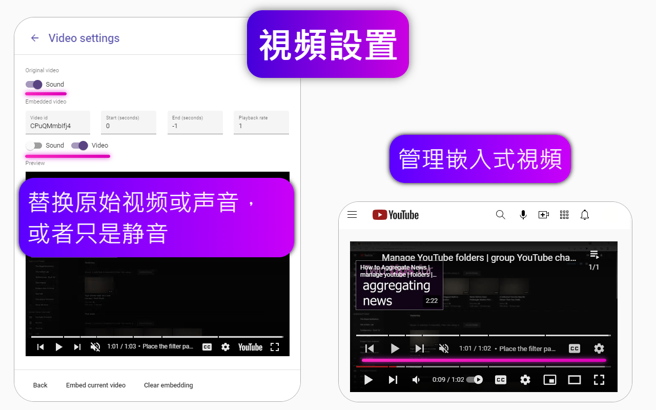YouTube™专用Channel groups and rating扩展程序 - 截图 2