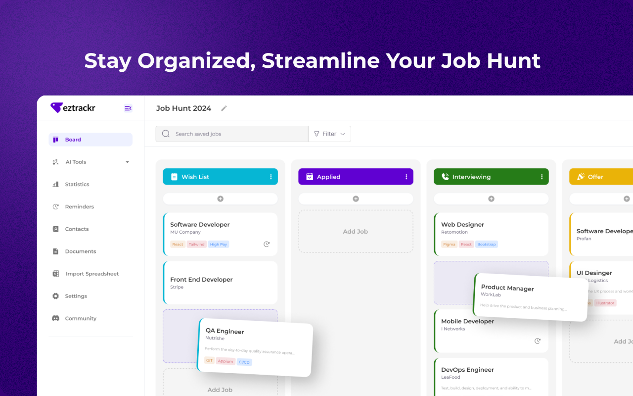 Eztrackr - Supercharge your job hunt - 截图 4