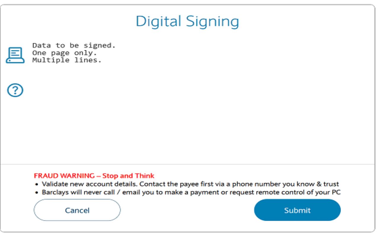 Web Signer for Barclays - 截图 1