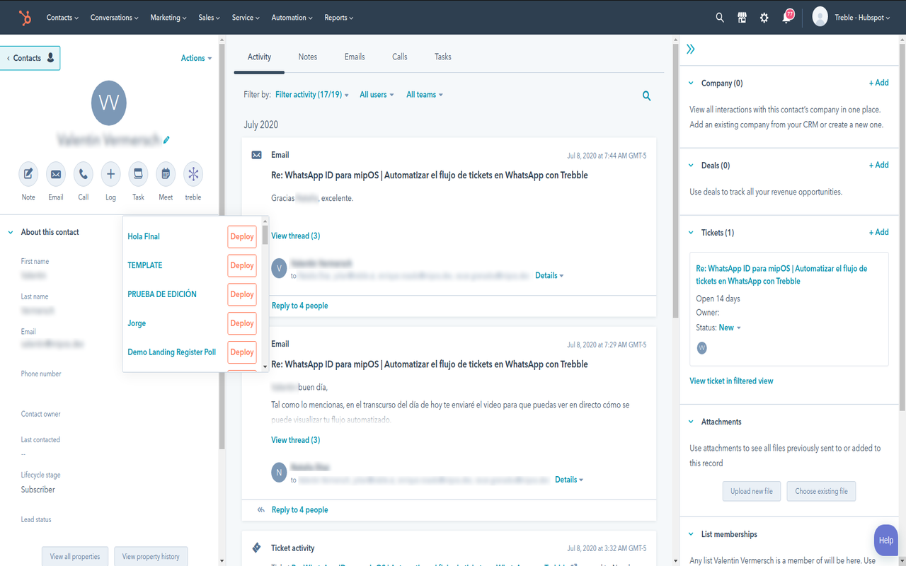 Treble.ai HubSpot Integration - 截图 3