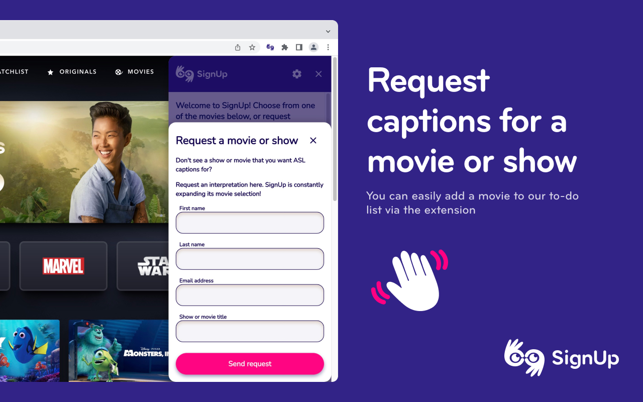 SignUp - Sign Language for Netflix & Disney+ - 截图 3