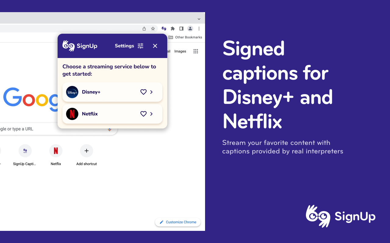 SignUp - Sign Language for Netflix & Disney+ - 截图 5
