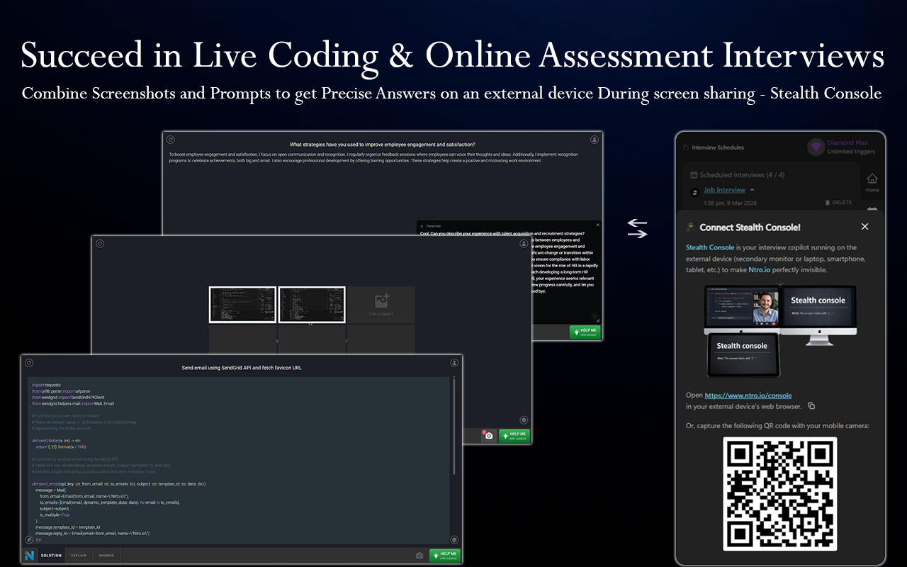 Ntro.io: Free Job Interview Copilot for Live Coding & Skill Asessment - 截图 5