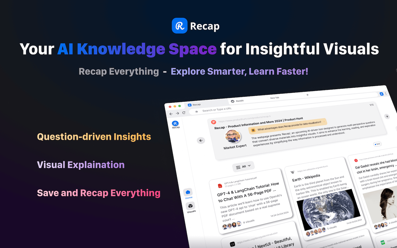 Recap - Your AI Knowledge Space for Insightful Visuals - 截图 1