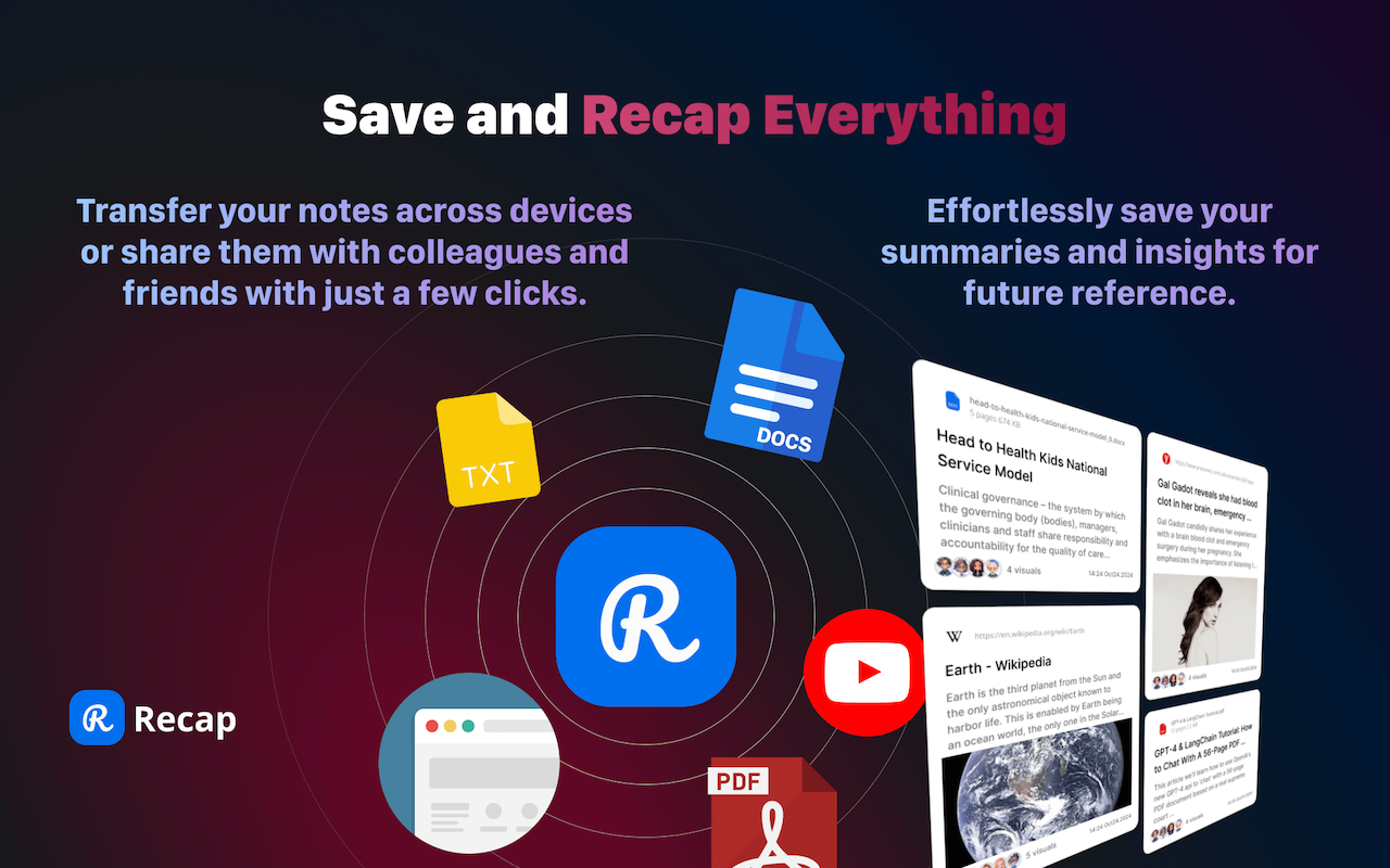 Recap - Your AI Knowledge Space for Insightful Visuals - 截图 4