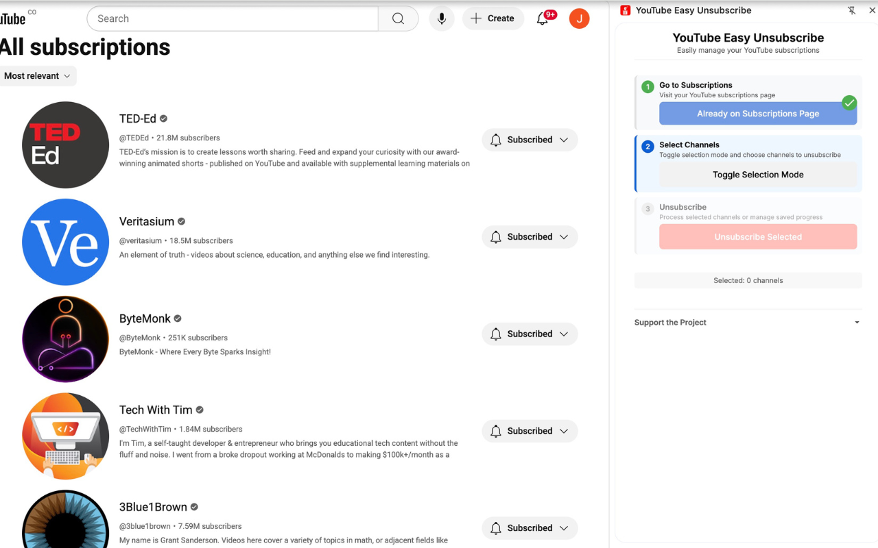 YouTube Easy Unsubscribe - 截图 3