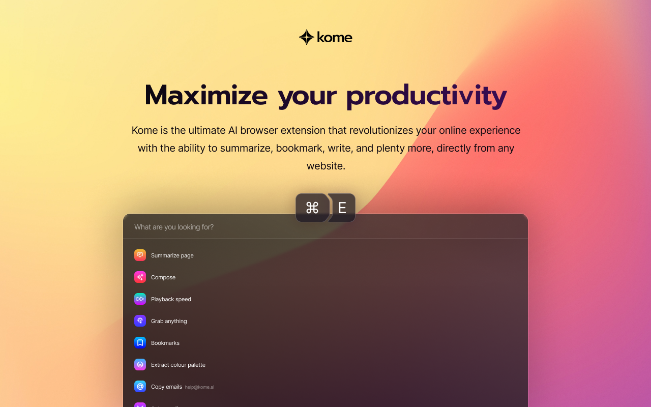 Kome: AI Summary and Bookmark App - 截图 1