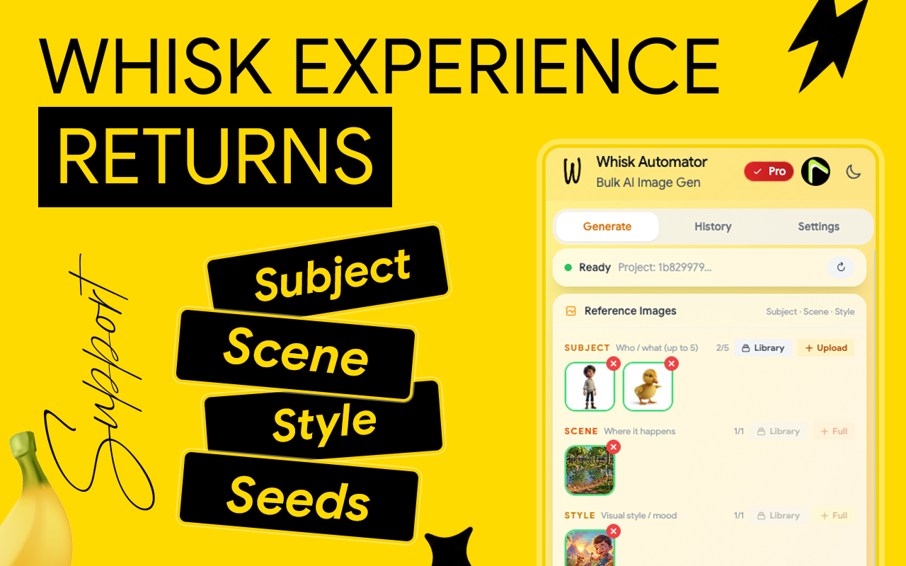 Whisk Automator - Bulk AI Image Generation with Imagen 4 & Nano Banana Pro - 截图 2