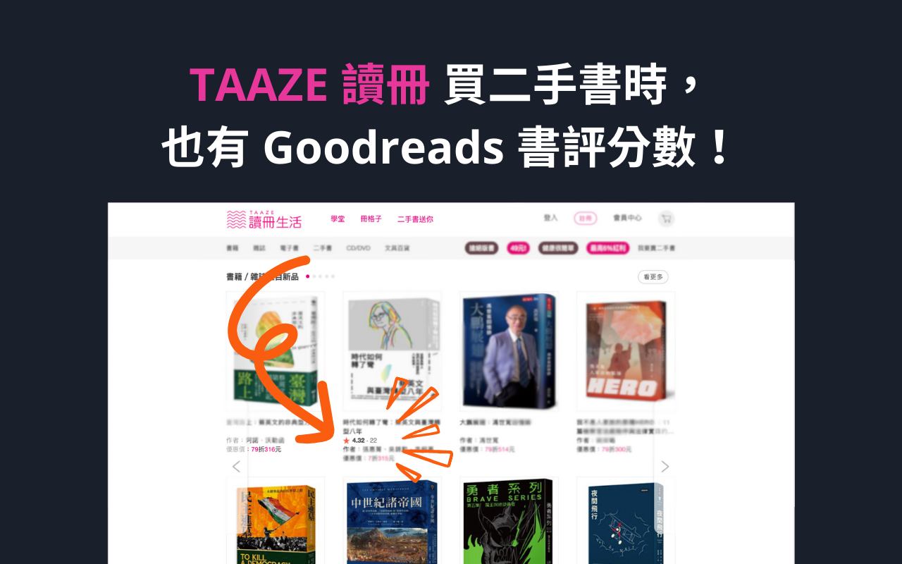 顯示書評分數 | 在 博客來,讀冊,Kobo,Pchome書店顯示 Goodreads 書評分數 - 截图 6