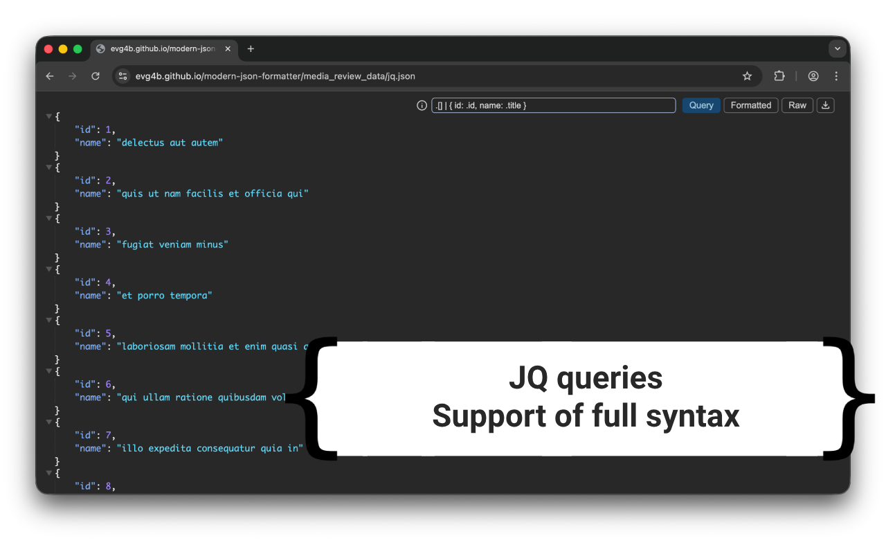 Modern JSON Formatter - 截图 2