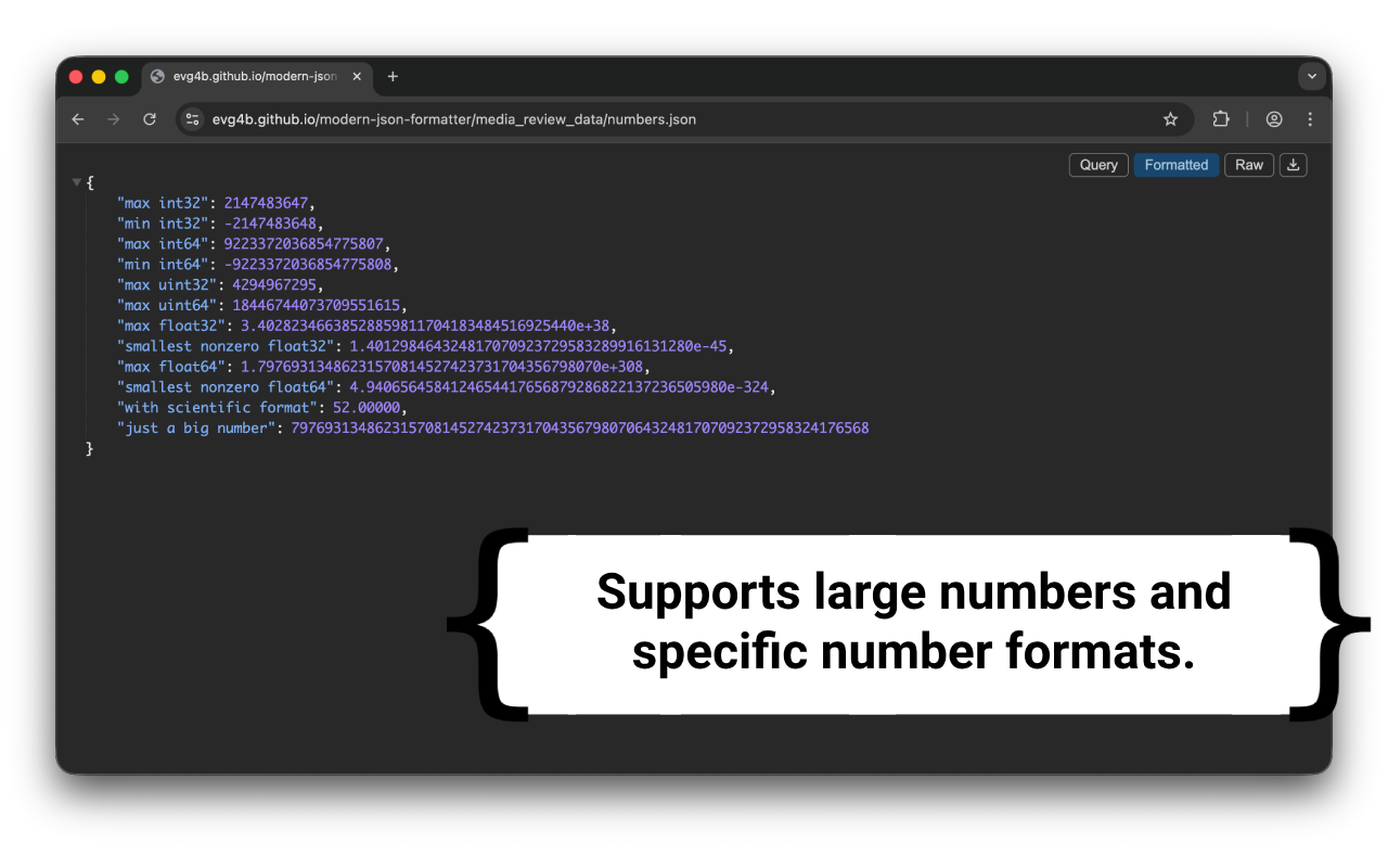 Modern JSON Formatter - 截图 4