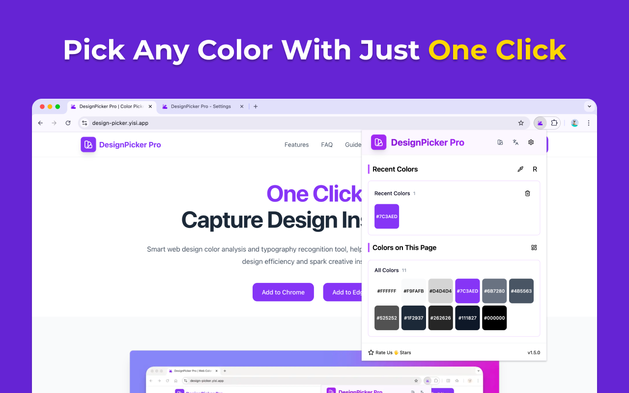 DesignPicker - Color Picker & Font Detector - 截图 3