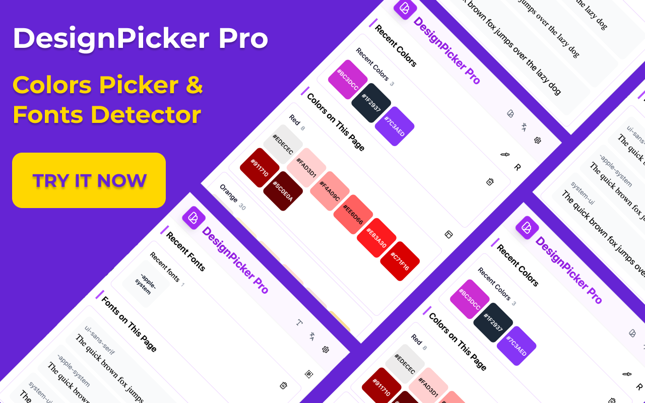 DesignPicker - Color Picker & Font Detector - 截图 4