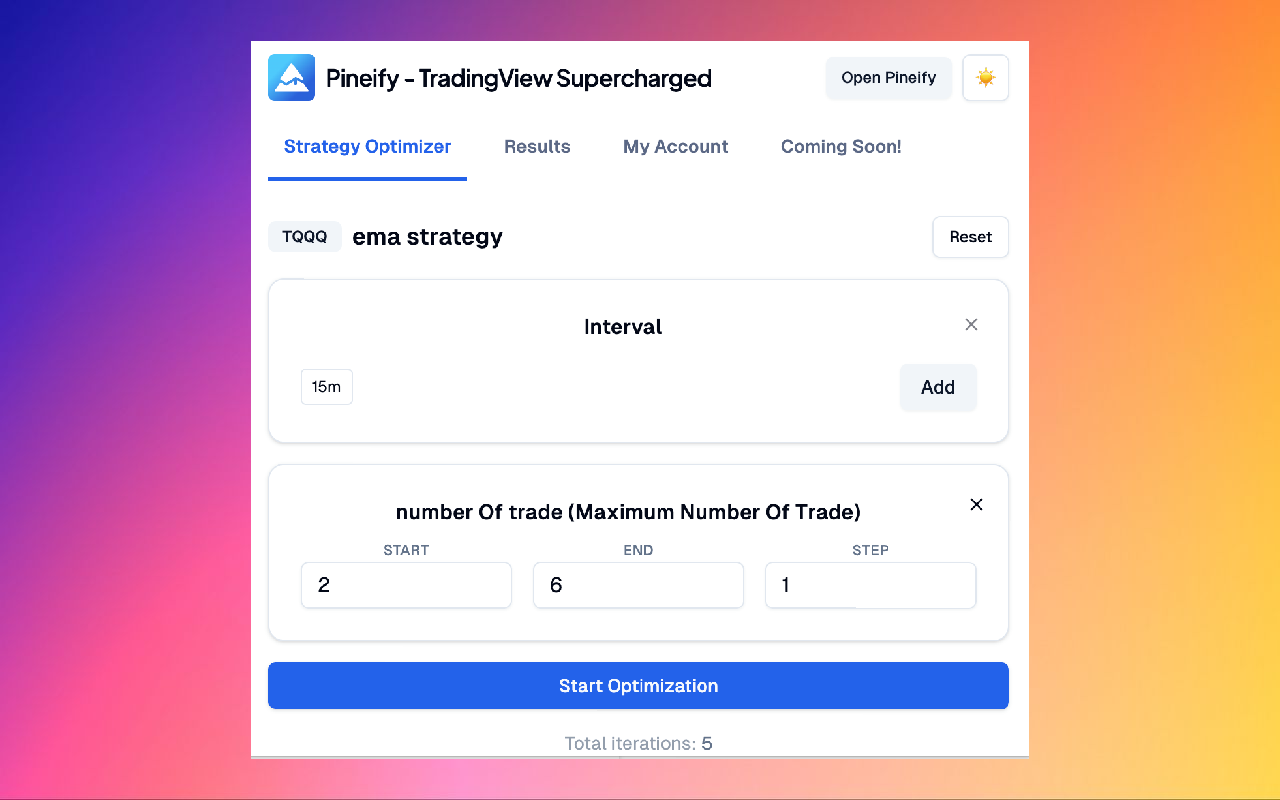 TradingView Supercharged - TradingView Strategy Optimizer - 截图 3
