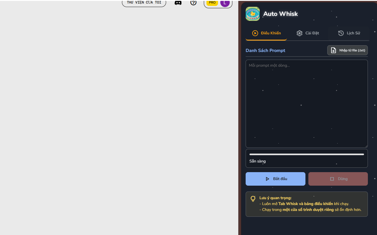 Auto Whisk - Prompt Automator for Whisk - 截图 1