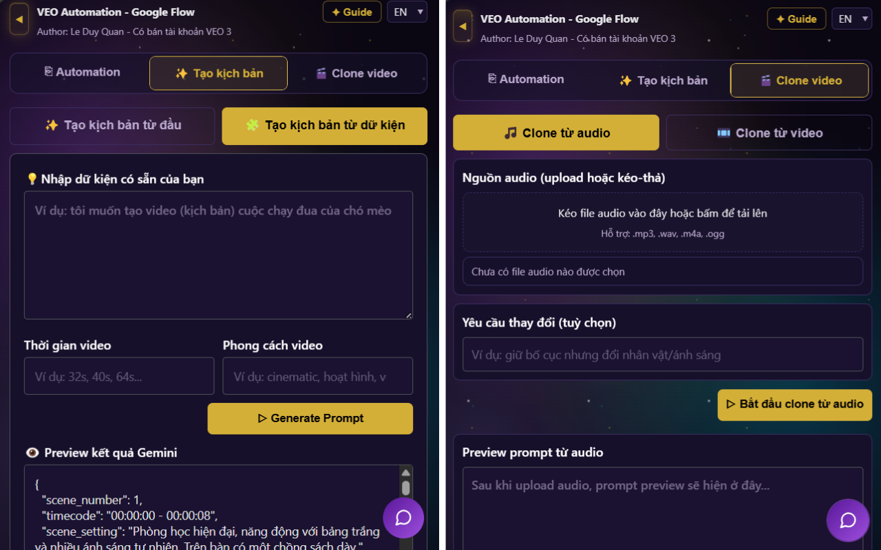 VEO Automation - Tool on Google Flow (VEO3 - GEMINI ULTRA) - 截图 3