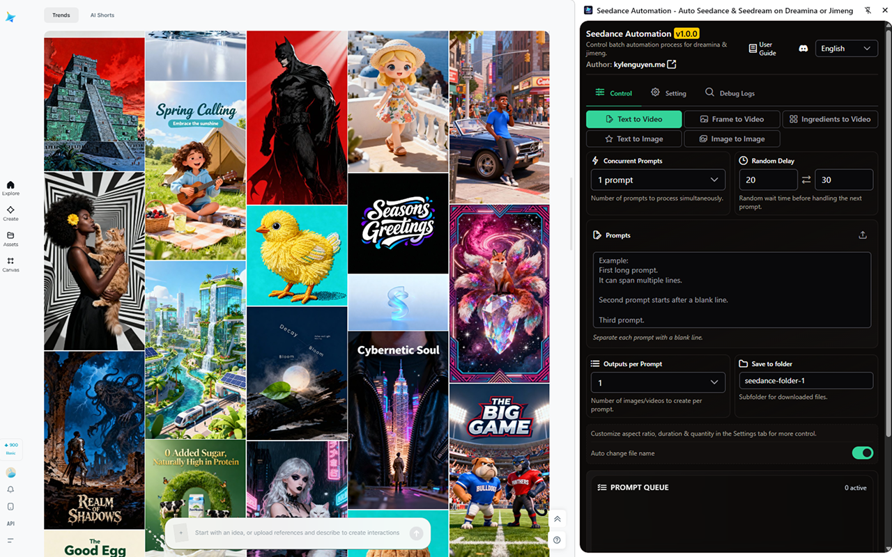 Seedance Automation - Auto Seedance & Seedream on Dreamina or Jimeng - 截图 2