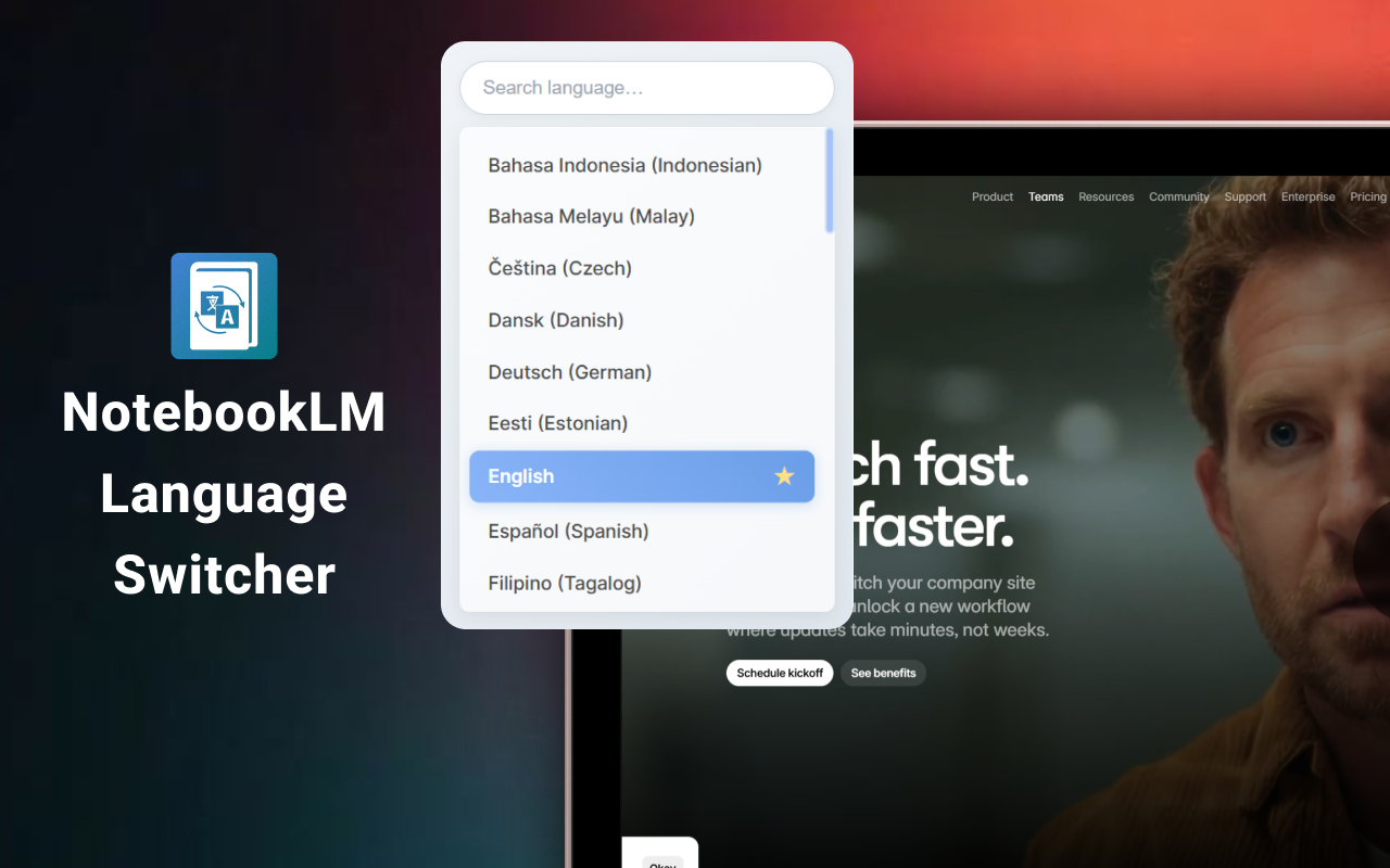 NotebookLM Language Switcher - 截图 3