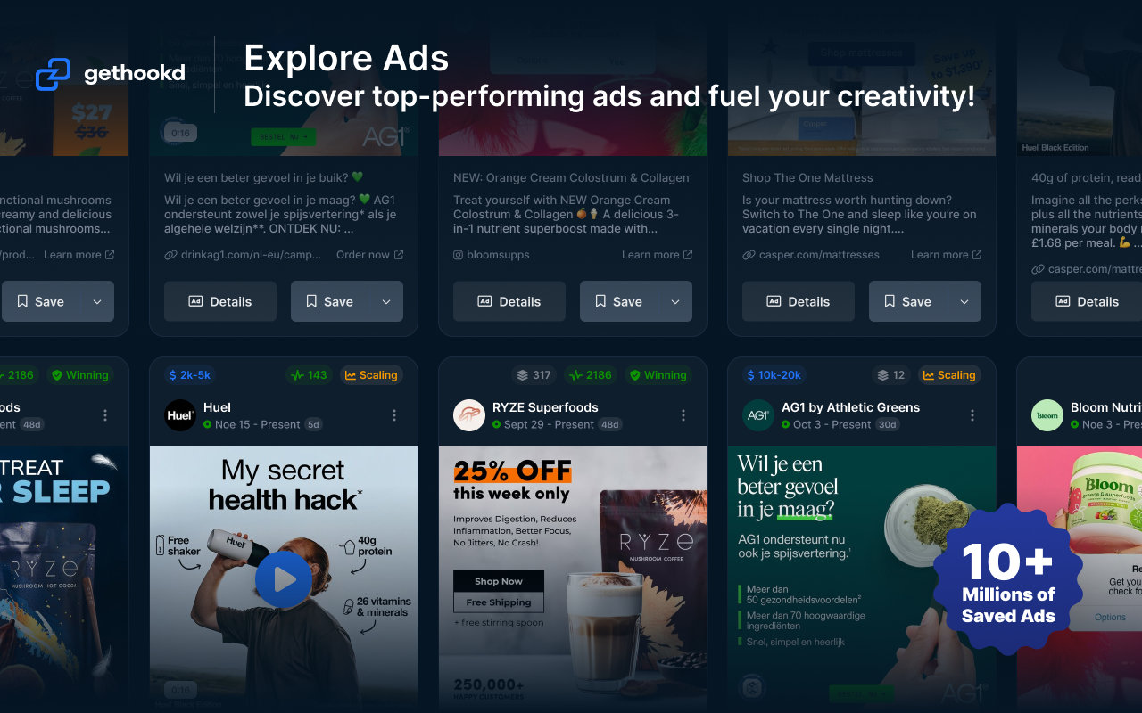GetHookd.AI - Save ads from various libraries - Generate Ads - 截图 5