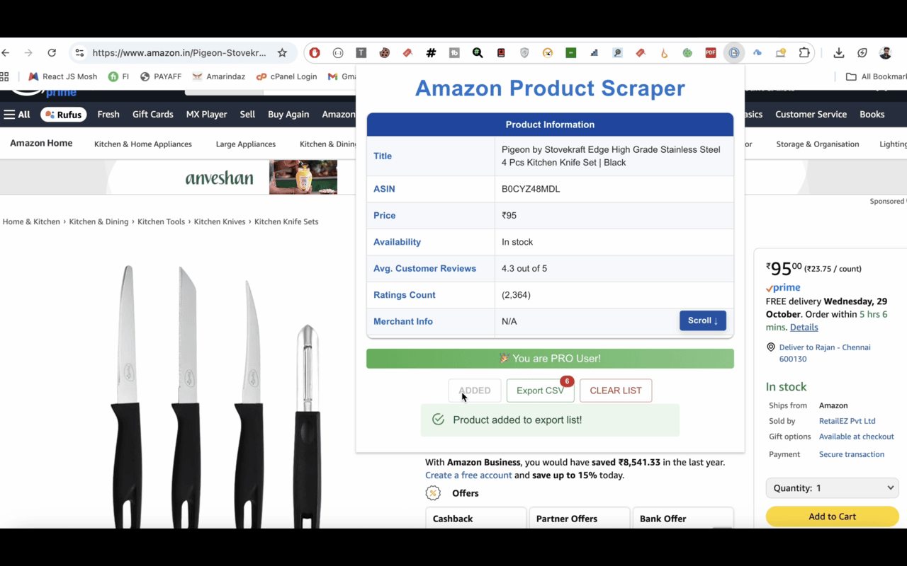 Amazon Data scraper - 截图 1