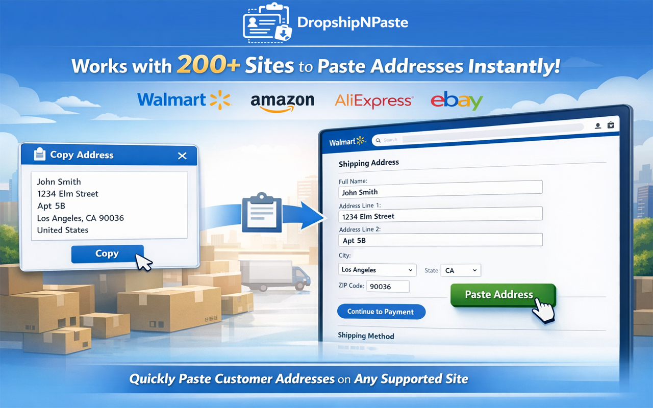 Dropship N Paste Address Autofill - 截图 1