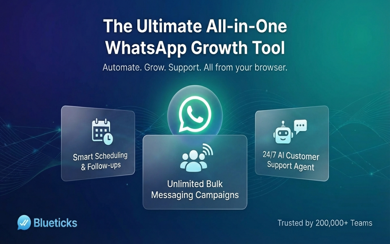 Blueticks: WhatsApp Scheduler, Marketing Campaigns & AI Agent - 截图 1