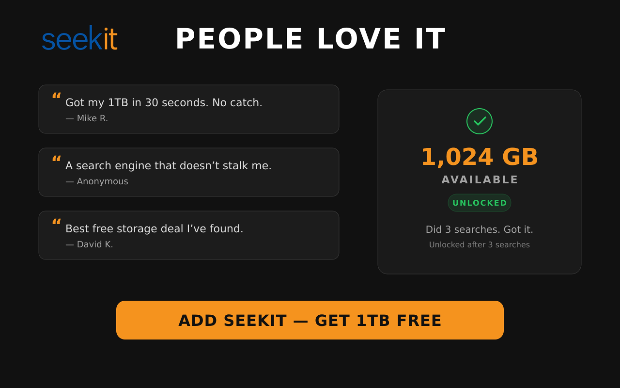 SeekIt — Get 1TB Free Storage - 截图 4