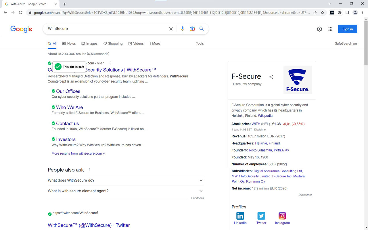 Browsing Protection by WithSecure - 截图 1
