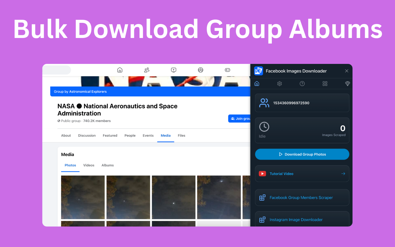 Facebook Images Downloader - 截图 1