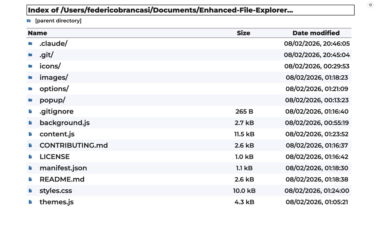 Enhanced File Explorer for Chrome - 截图 2