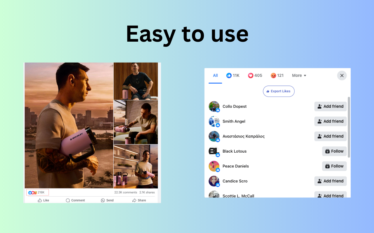 FB likes export - export facebook likes - 截图 4