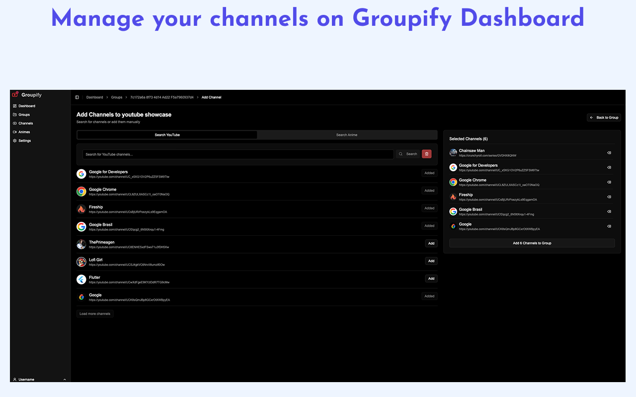 Groupify Youtube Organize - 截图 1