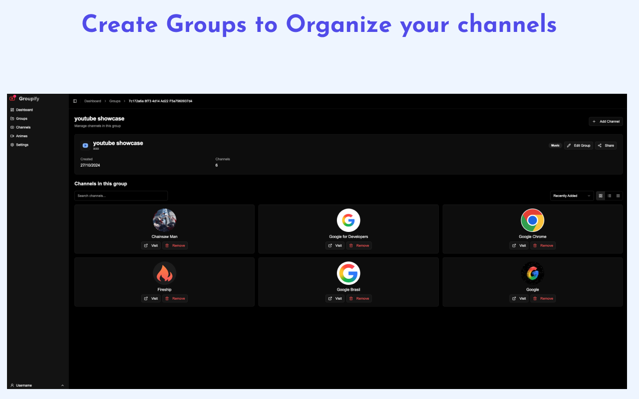 Groupify Youtube Organize - 截图 4