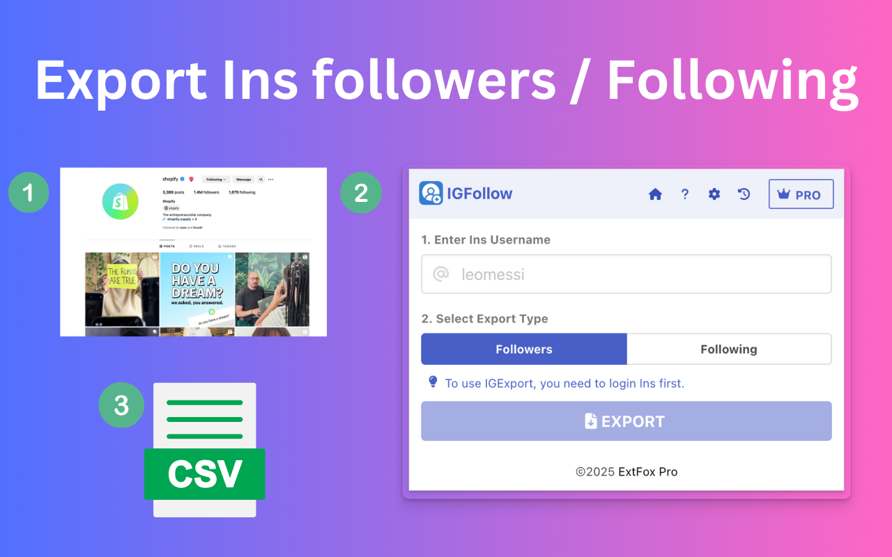 IGFollow - Ins关注者导出工具 - 截图 4