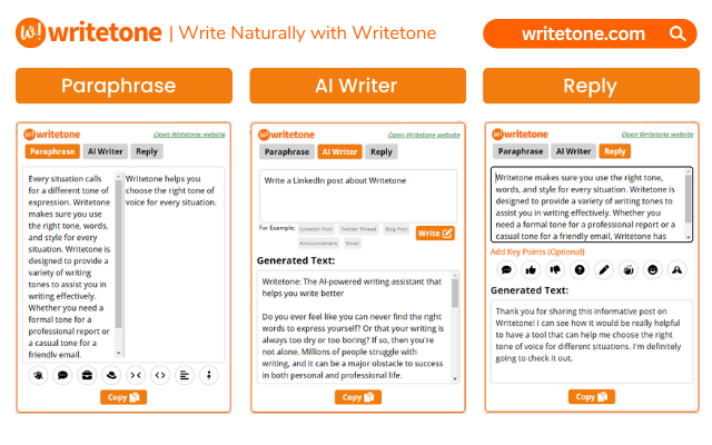 Writetone: AI Writing Assistant & Grammar Fix - 截图 2
