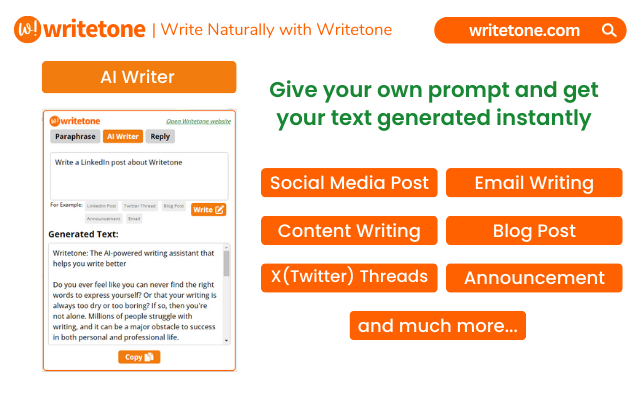 Writetone: AI Writing Assistant & Grammar Fix - 截图 3